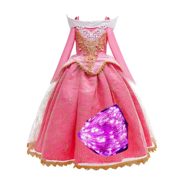 2023 New Product Beauty Princess Sleeping Pink Glowing Princess Led Dress With Accessories HCSP-001 - Image 6