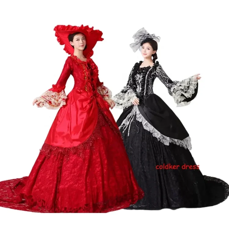 Marie Antoinette Dress Gown Rococo Baroque Masquerade Historical Costume 18th Century Victorian Crinoline Ball and Wedding Gown - Image 5