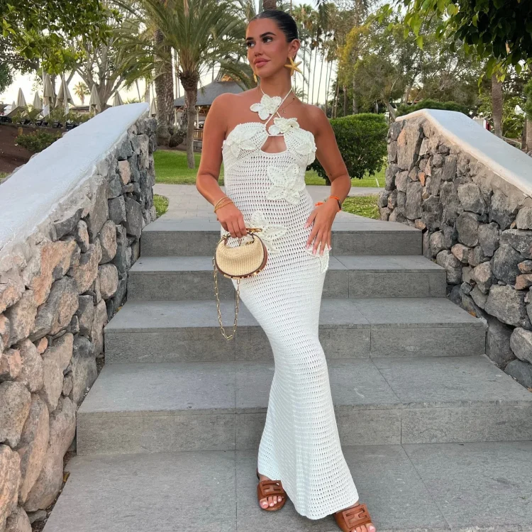 BR4528 Spring and Summer New Strapless One-step Dress Seaside Sexy Tight Dress - Image 6