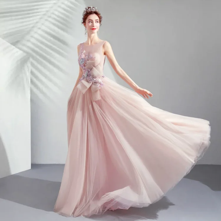 Pink Fashion New Style Evening Gown for Ladies Satin Evening Dresses Party Wear Women Dresses - Image 6