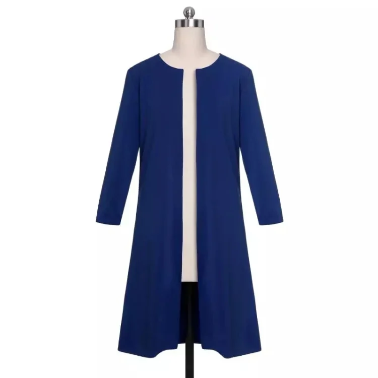 New Sexy Formal Dress Suits Women Long Blazer Jacket+Sheath O-Neck Mini Dress Office Wear 2 Piece Female Sets Women Set Dress - Image 2