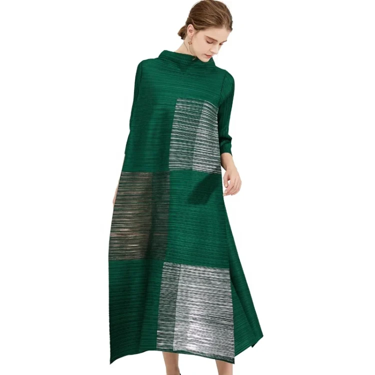 Korean Clothes New Arrival Long Sleeve Fashion Print Women Pleated Casual Loose  Fashion Dresses - Image 5