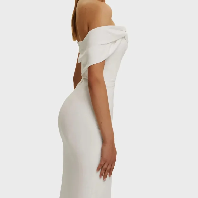 Casual Dresses Strapless Ladies White Bandage Dresses - Image 2