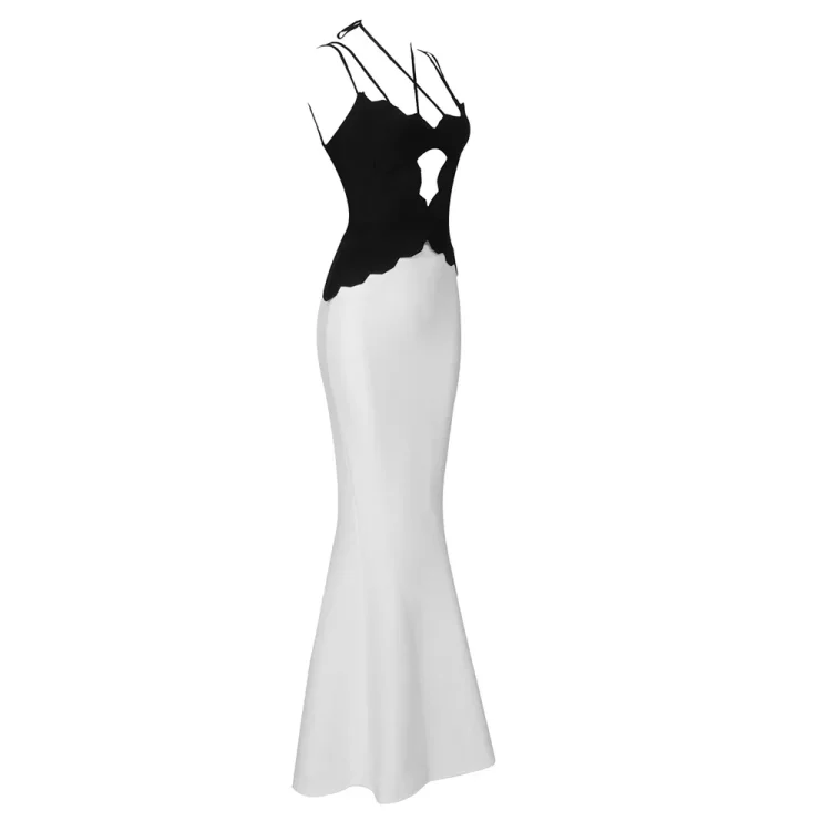 Newest Halter Corset Top and Fishtail Dress Set Long Gown Women Formal Party Evening Dinner Dress - Image 3