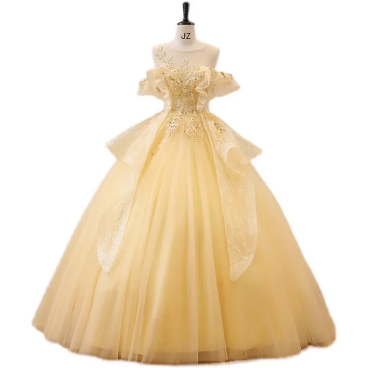 New High Quality Elegant  Birthday Party Ball Gown Off-shoulder Tulle Layered Evening Party Dress Formal Gown for Women - Image 6
