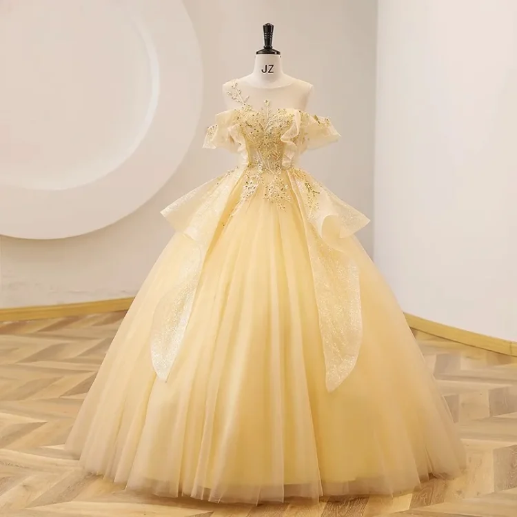 New High Quality Elegant  Birthday Party Ball Gown Off-shoulder Tulle Layered Evening Party Dress Formal Gown for Women - Image 4